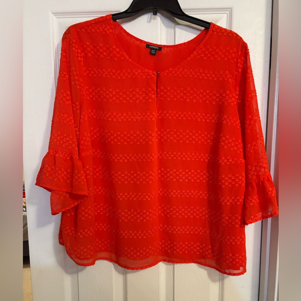 Ruffle sleeve blouse